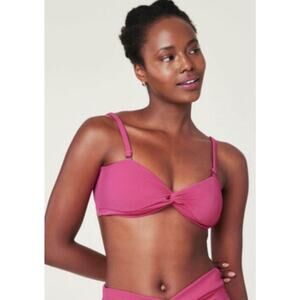 Andie The Capri Swim Top Size XL Color Orchid Pink Bandeau Straps NWT‎